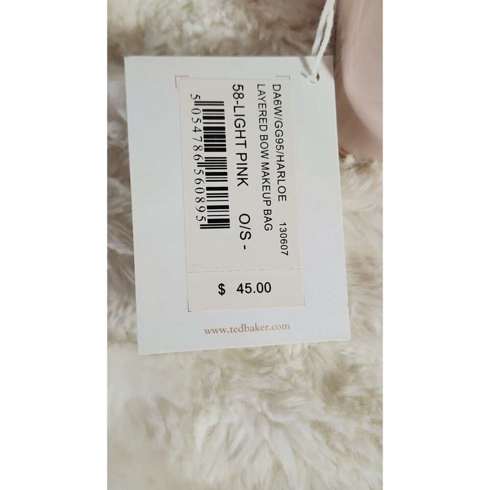 Ted Baker London Layered Bow Makeup Bag in Baby Pink Nordstrom NWT has FLAW - Picture 3 of 8